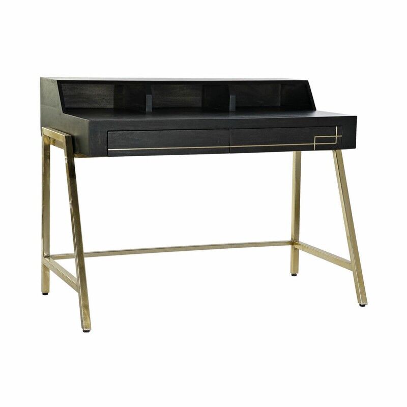 DKD Home Decor|Secretária DKD Home Decor Preto Metal Dourado Madeira de mangueira (125 x 74 x 93.5 cm) DKD Home Decor|Secretária DKD Home Decor Preto Metal Dourado Madeira de mangueira (125 x 74 x 93.5 cm)