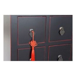 DKD Home Decor|Móvel de TV DKD Home Decor Preto Multicolor Madeira Abeto Madeira MDF 130 x 24 x 51 cm
