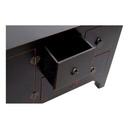 DKD Home Decor|Móvel de TV DKD Home Decor Preto Multicolor Madeira Abeto Madeira MDF 130 x 24 x 51 cm