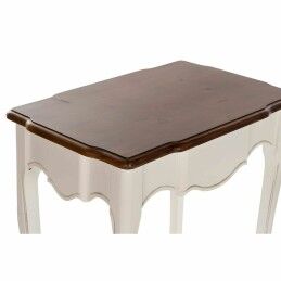 DKD Home Decor|Jogo de 3 mesas DKD Home Decor Branco Castanho 60 x 40 x 66 cm