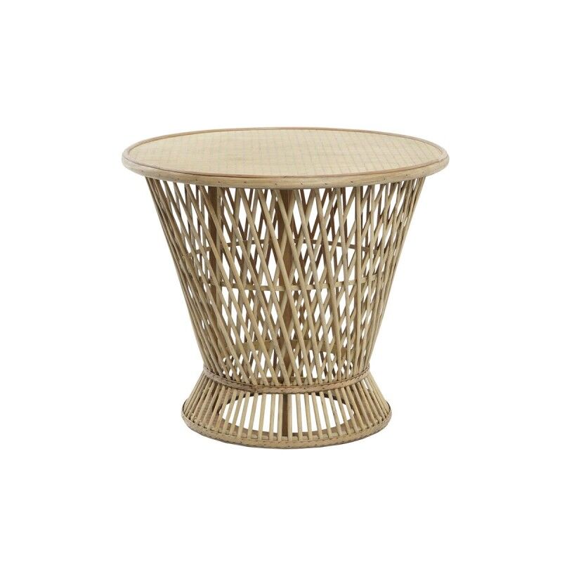 DKD Home Decor|Mesa de apoio DKD Home Decor Marrom claro Bambu 60 x 60 x 52 cm DKD Home Decor|Mesa de apoio DKD Home Decor Marrom claro Bambu 60 x 60 x 52 cm