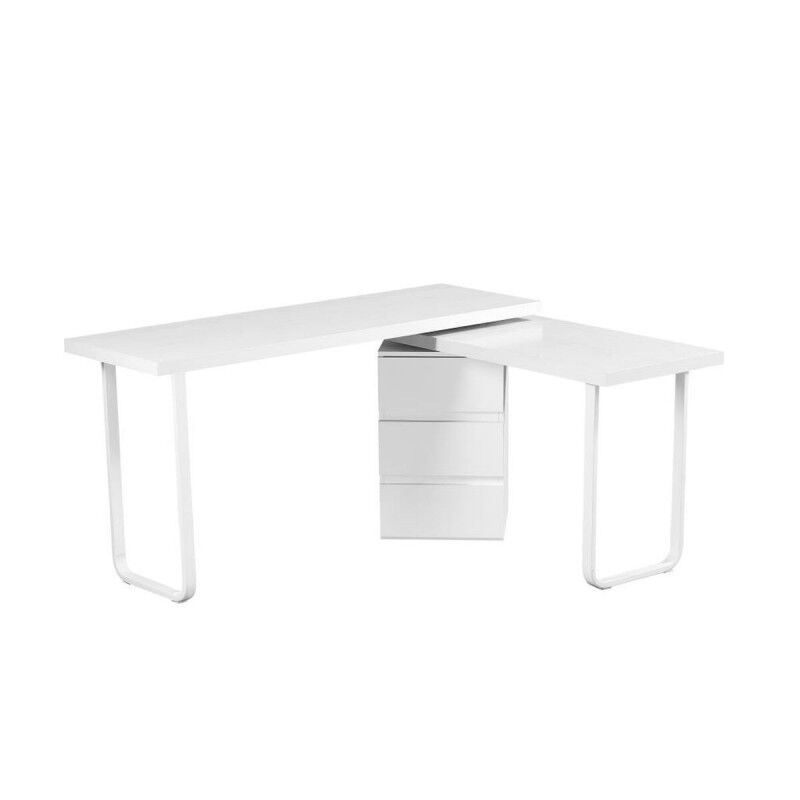 DKD Home Decor|Secretária DKD Home Decor 150 x 120 x 75 cm Natural Metal Branco Madeira MDF
