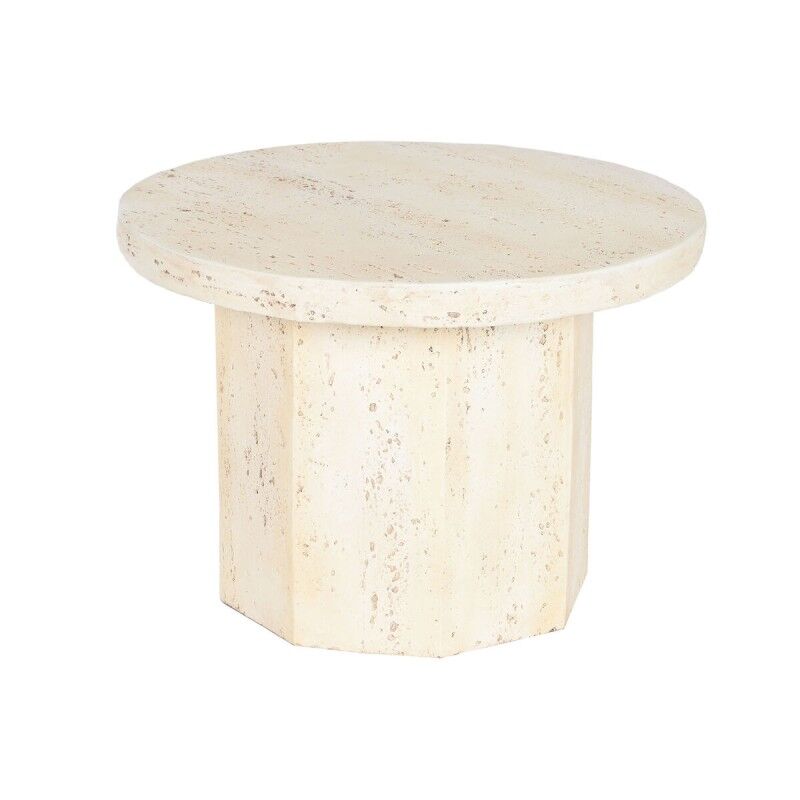 Home ESPRIT|Mesa de Apoio Pequena Home ESPRIT Bege Magnésio 60 x 60 x 41,9 cm Home ESPRIT|Mesa de Apoio Pequena Home ESPRIT Bege Magnésio 60 x 60 x 41,9 cm