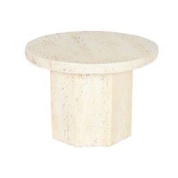 Home ESPRIT|Mesa de Apoio Pequena Home ESPRIT Bege Magnésio 60 x 60 x 41,9 cm