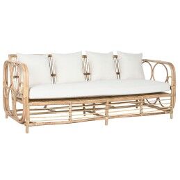 Home ESPRIT|Sofá Home ESPRIT Branco Natural 192 x 72 x 75 cm