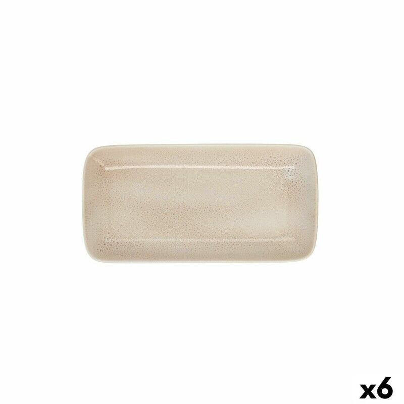 Ariane|bandeja de aperitivos Ariane Porous 28 x 14 cm Cerâmica Bege (6 Unidades) Ariane|bandeja de aperitivos Ariane Porous 28 x 14 cm Cerâmica Bege (6 Unidades)