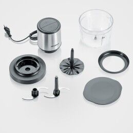 Severin|Conjunto de Varinha Mágica Severin KM 3867 Preto Prateado Plástico 400 W 1 L