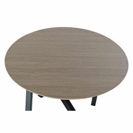 DKD Home Decor|Mesa de apoio DKD Home Decor 65 x 65 x 49,5 cm Preto Metal Madeira Marrom claro
