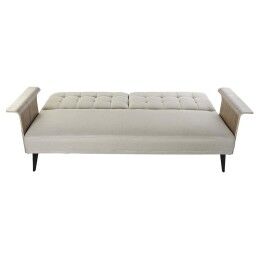 DKD Home Decor|Sofá-cama DKD Home Decor 203 x 87 x 81 cm Preto Bege Metal Castanho