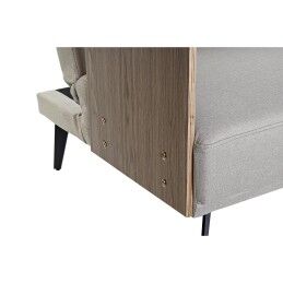 DKD Home Decor|Sofá-cama DKD Home Decor 203 x 87 x 81 cm Preto Bege Metal Castanho