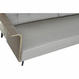 DKD Home Decor|Sofá-cama DKD Home Decor 203 x 87 x 81 cm Preto Bege Metal Castanho