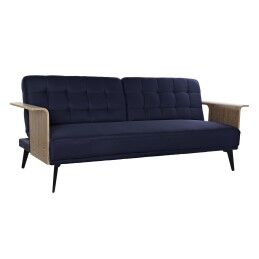 DKD Home Decor|Sofá DKD Home Decor Castanho Linho Madeira da borracha Tradicional (122 x 69 x 72 cm)