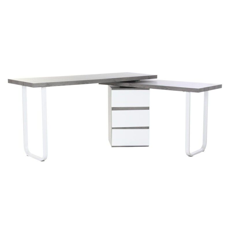 DKD Home Decor|Secretária DKD Home Decor Natural Cinzento Metal MDF (150 x 120 x 75 cm)