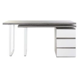 DKD Home Decor|Secretária DKD Home Decor Natural Cinzento Metal MDF (150 x 120 x 75 cm)