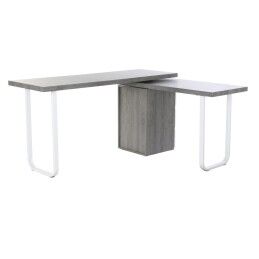 DKD Home Decor|Secretária DKD Home Decor Natural Cinzento Metal MDF (150 x 120 x 75 cm)