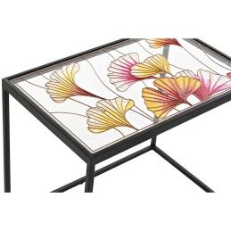 DKD Home Decor|Jogo de 3 mesas DKD Home Decor Amarelo Preto Cor de Rosa Dourado 60 x 40 x 50 cm
