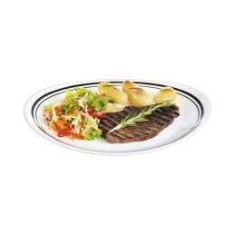Luminarc|Prato de Jantar Luminarc Friends Time Bistr Branco/Preto Vidro Ø 30 cm Carne (12 Unidades)
