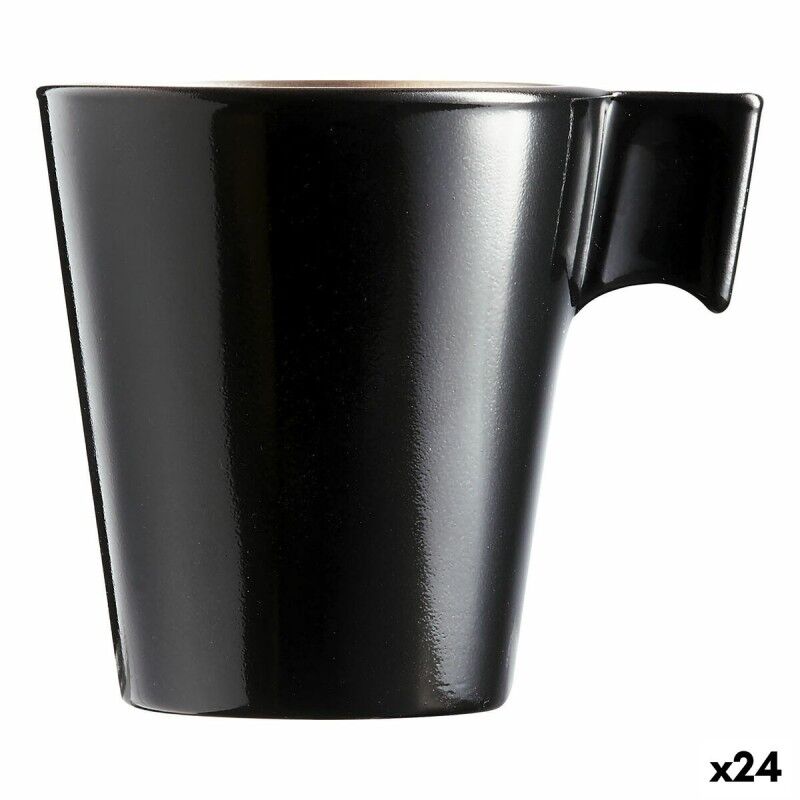 Luminarc|Caneca Luminarc Flashy Preto 80 ml Duas cores Vidro (24 Unidades) Luminarc|Caneca Luminarc Flashy Preto 80 ml Duas cores Vidro (24 Unidades)