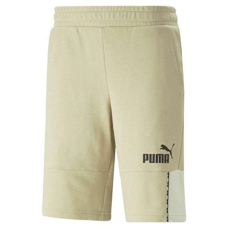 Calções de Desporto Puma Essentials Block Tape Cinzento Branco