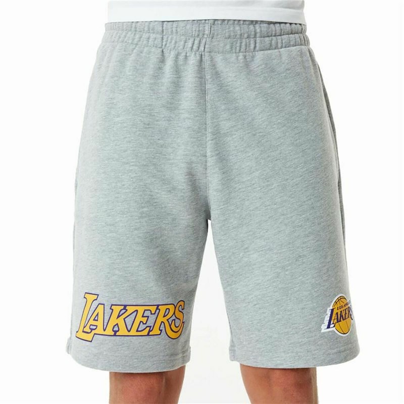 Calções de Desporto New Era LA Lakers Cinzento