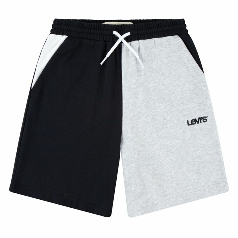 Calções de Desporto Infantis Levi's French Terr 63396 Duas cores Preto