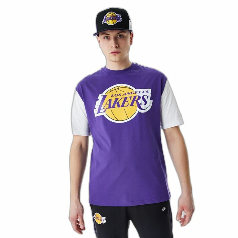 Camisola de Manga Curta Homem New Era NBA Colour Insert LA Lakers Roxo