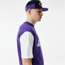 Camisola de Manga Curta Homem New Era NBA Colour Insert LA Lakers Roxo