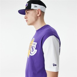 Camisola de Manga Curta Homem New Era NBA Colour Insert LA Lakers Roxo