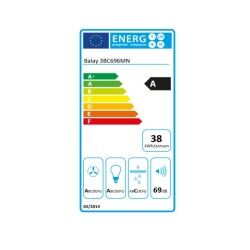 Balay|Extrator Convencional Balay 3BC696MN 90 cm 600 m3/h 69 dB 220 W Preto