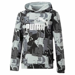 Polar com Capuz Criança Puma Essentials+ Street Art Preto Cinzento