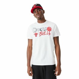 Camisola de Manga Curta Homem New Era NBA Infill Graphic Chicago Bulls Branco