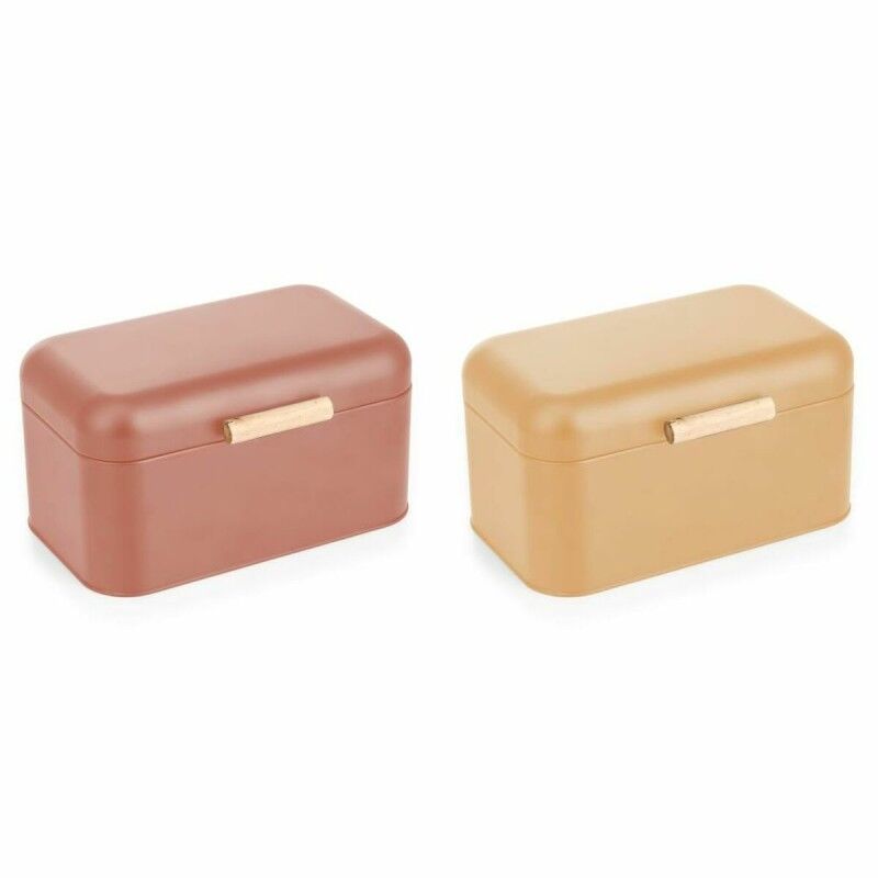 DKD Home Decor|Cesta do Pão DKD Home Decor 30,50 x 20,7 x 15 cm Metal Terracota Amarelo Vintage (2 Unidades)
