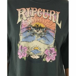 Camisola de Manga Curta Mulher Rip Curl Barrelled Heritage Preto