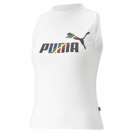 T-Shirt para Mulher sem Mangas Puma Ess+ Love Is Love Sl Branco