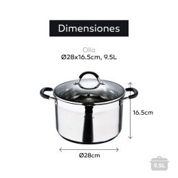 Masterpro|Panela de Cozedura Lenta Masterpro bgmp-1506 ø 28 cm (9,5 L)