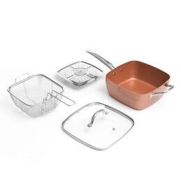 InnovaGoods|Conjunto de Frigideira Multifunções 5 em 1 Copper Coppans InnovaGoods 4 Peças