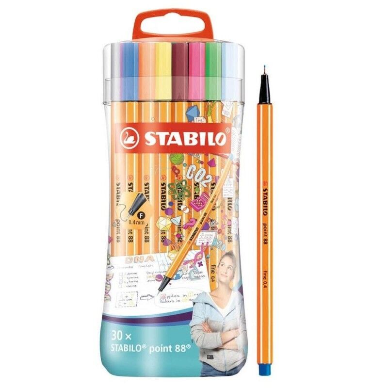 Stabilo|Conjunto de Canetas de Feltro Stabilo Point 88 Multicolor (30 Peças) Stabilo|Conjunto de Canetas de Feltro Stabilo Point 88 Multicolor (30 Peças)