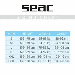 Seac|Neopreno Seac Shark 5 mm Preto