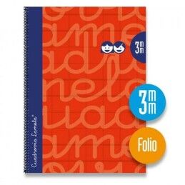 Lamela|Caderno Lamela Vermelho Din A4 5 Peças 80 Folhas