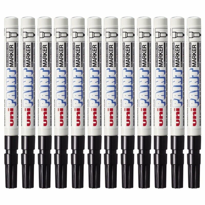 Uni-Ball|Rotulador permanente Uni-Ball Paint PX-21L Preto 12 Peças Uni-Ball|Rotulador permanente Uni-Ball Paint PX-21L Preto 12 Peças
