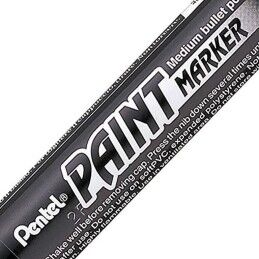 Pentel|Rotulador permanente Pentel Preto 12 Peças