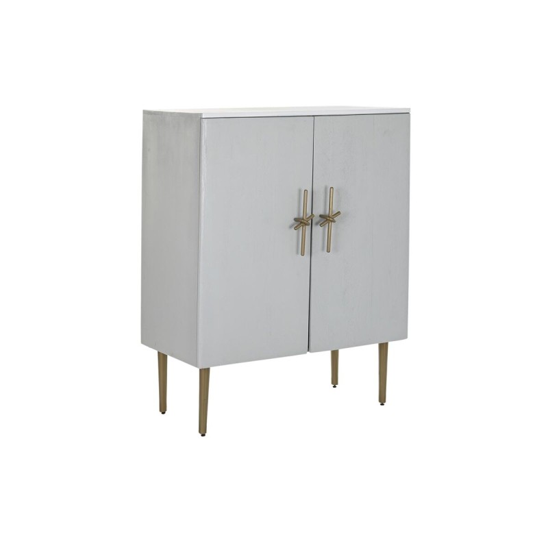 Mobiliário Auxiliar DKD Home Decor BAR Dourado Branco Ferro Madeira de mangueira (85 x 45 x 110 cm)