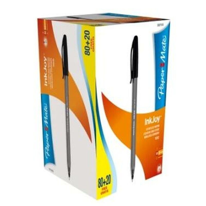 Paper Mate|Caneta Paper Mate Inkjoy 100 Preto 1 mm 100 Peças Paper Mate|Caneta Paper Mate Inkjoy 100 Preto 1 mm 100 Peças