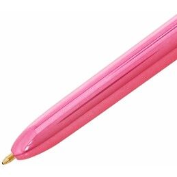 Bic|Caneta Bic Shine Silver Branco Cor de Rosa (12 Peças)