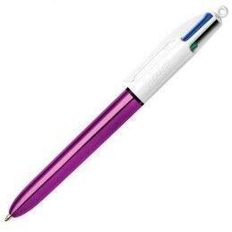 Bic|Caneta Bic Shine Silver Branco Cor de Rosa (12 Peças)