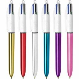 Bic|Conjunto de Canetas Bic Shine Silver Branco Multicolor (12 Peças)