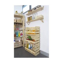 Astigarraga|Caixa de Organização Empilhável Astigarraga 60 x 28,5 x 35,3 cm Madeira Pinheiro