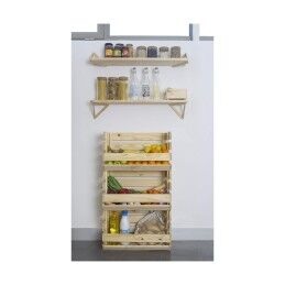 Astigarraga|Caixa de Organização Empilhável Astigarraga 60 x 28,5 x 35,3 cm Madeira Pinheiro
