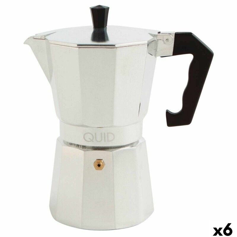 Quid|Cafeteira Italiana Quid Cesena Aço Alumínio Baquelite 6 Copos (6 Unidades) Quid|Cafeteira Italiana Quid Cesena Aço Alumínio Baquelite 6 Copos (6 Unidades)