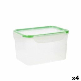 Quid|Lancheira Quid Greenery 2,8 L Transparente Plástico (4 Unidades) (Pack 4x)